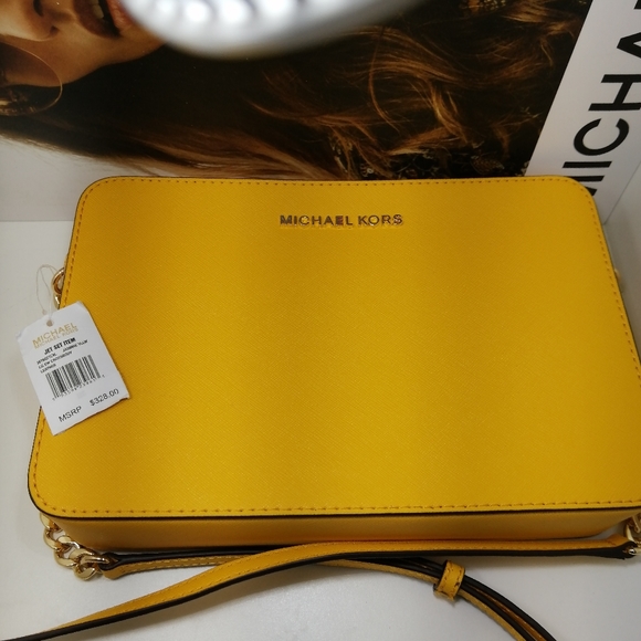 New Micheal Kors Cross body Jasmine Yellow - Picture 5 of 7